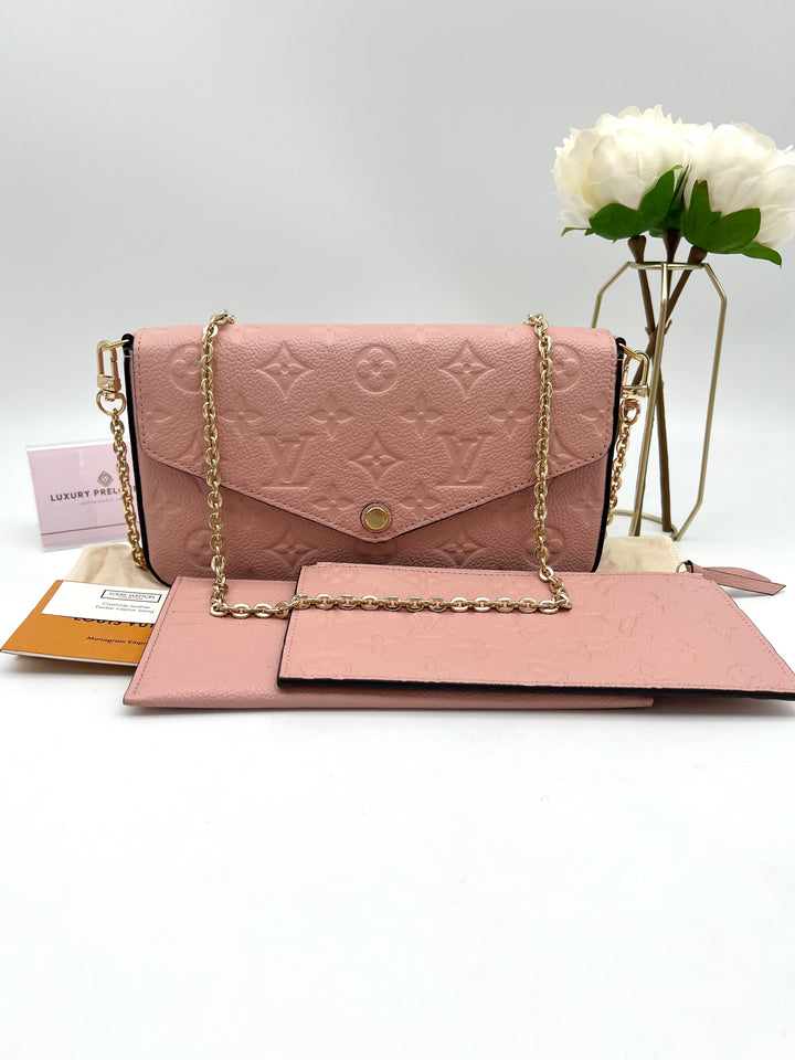 LOUIS VUITTON FELICIE EMPRIENTE LEATHER