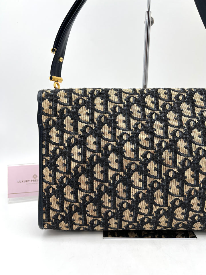 CHRISTIAN DIOR TROTTER CANVAS SHOULDER BAG