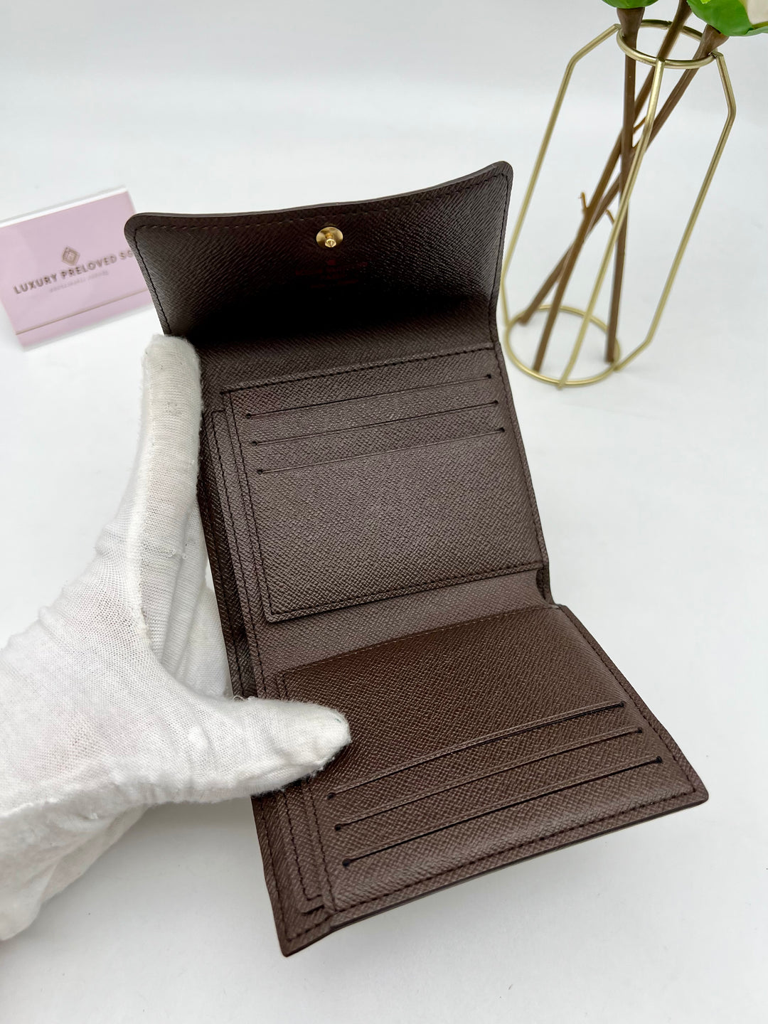 LOUIS VUITTON DAMIER TRI FOLD COMPACT