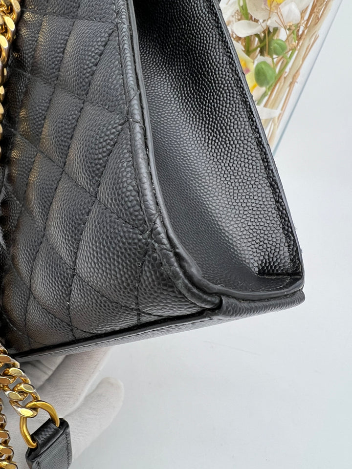 YVES SAINT LAURENT MEDIUM ENVELOPE LEATHER GHW
