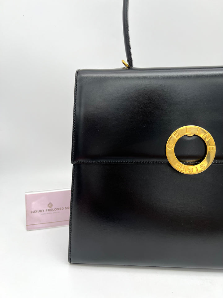 CELINE VINTAGE CALF LEATHER 2 WAY BAG