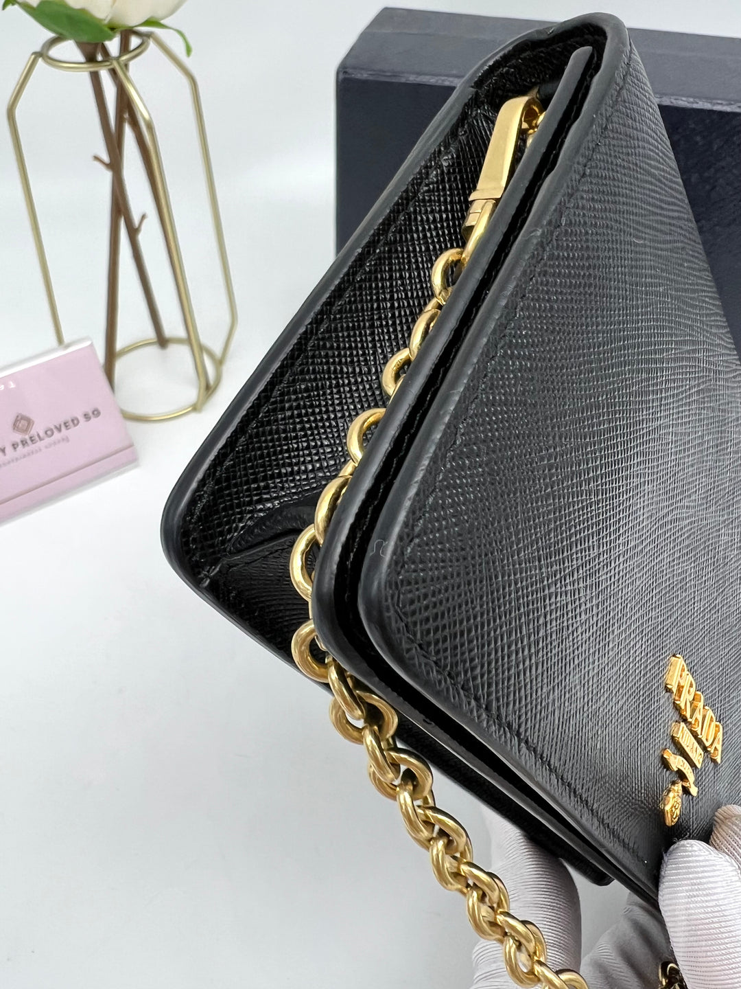 PRADA SAFFIANO CHAIN BAG