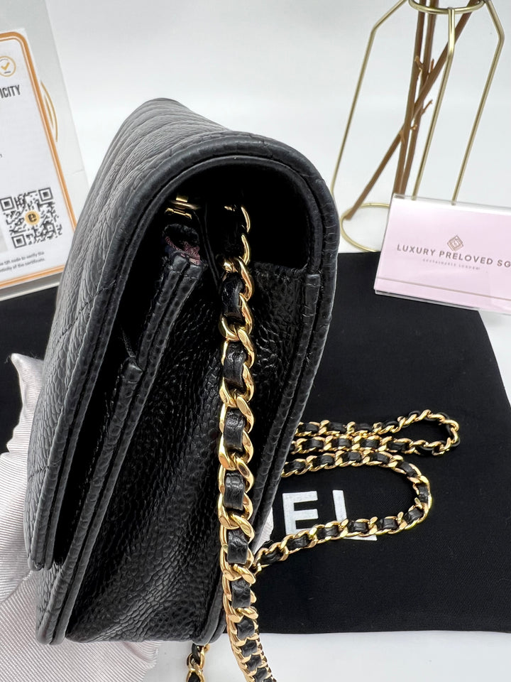 CHANEL CAVIAR WALLET ON CHAIN