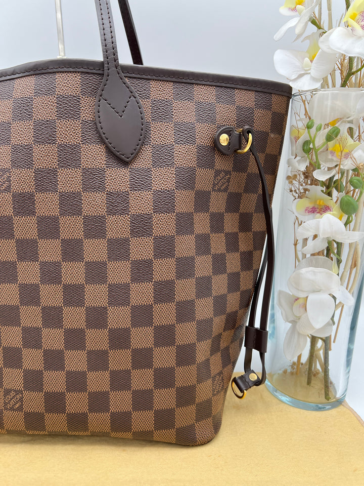 LOUIS VUITTON NEVERFULL MM DAMIER W/ POUCH