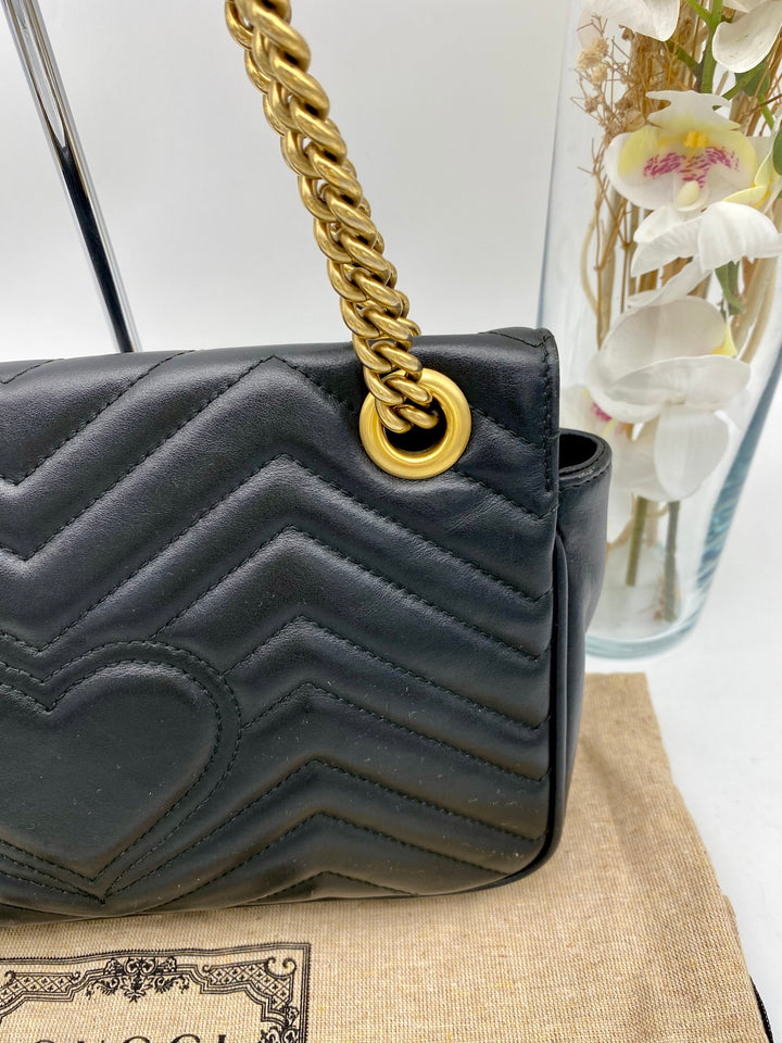 GUCCI MARMONT QUILTED GHW SHOULDER BAG