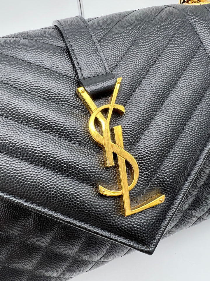 YVES SAINT LAURENT MEDIUM ENVELOPE LEATHER GHW