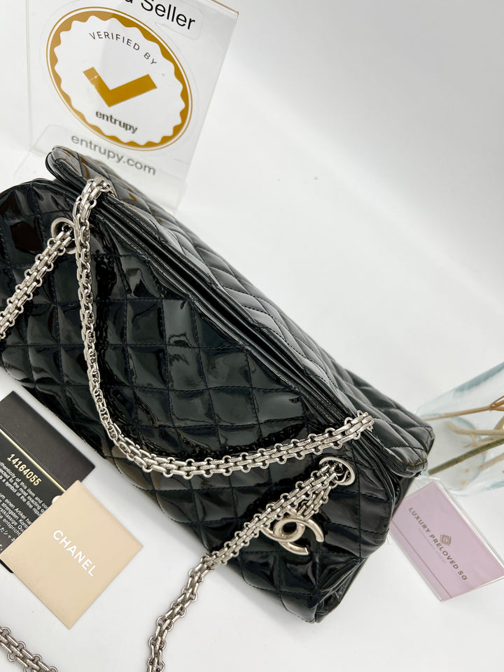 CHANEL QUILTED PATENT MADAMOISELLE