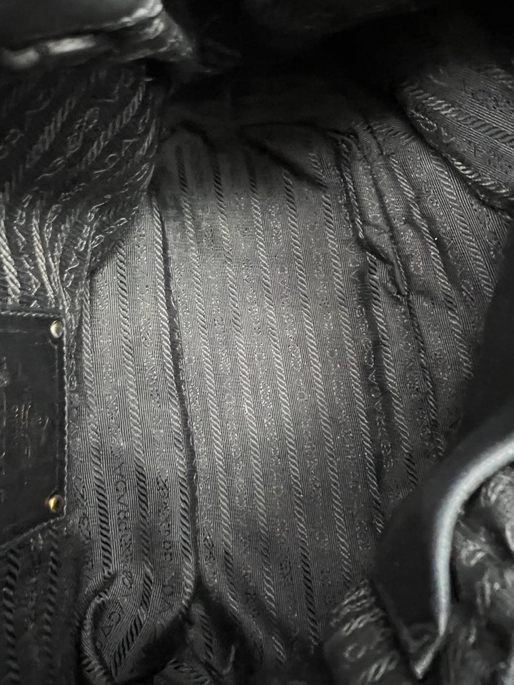 PRADA RIBBON LEATHER SHOULDER BAG