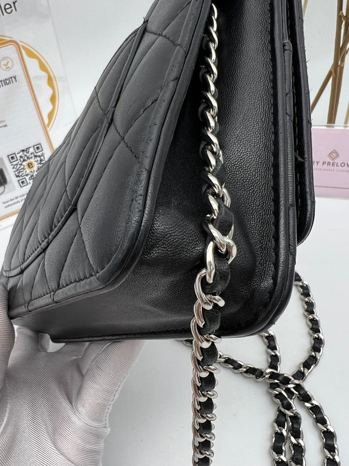 CHANEL LAMBSKIN WALLET ON CHAIN
