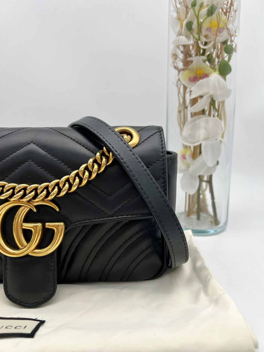 GUCCI MARMONT QUILTED GHW SHOULDER BAG MINI