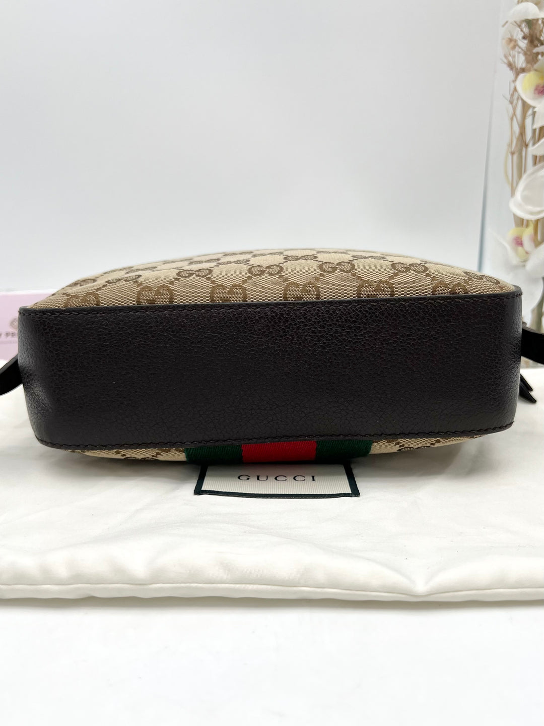 GUCCI OPHIDIA SUPREME CANVAS CAMERA BAG