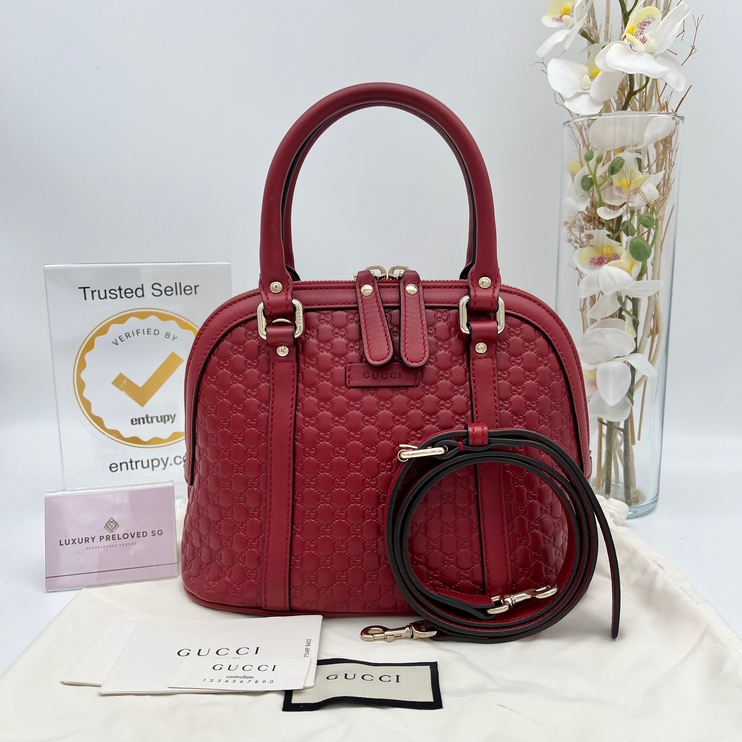 GUCCI MICROGUCCIMA MINI DOME 2 WAY BAG