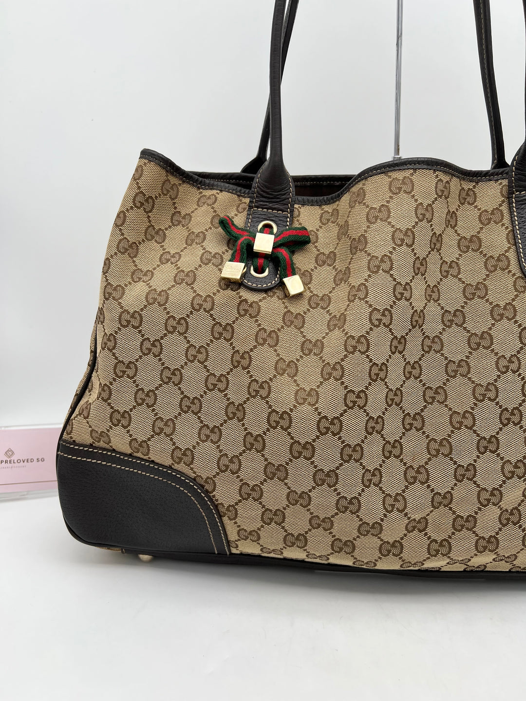 GUCCI GG MONOGRAM PRINCY TOTE BAG CANVAS