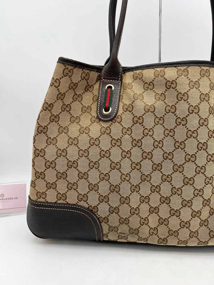 GUCCI GG MONOGRAM PRINCY TOTE BAG CANVAS