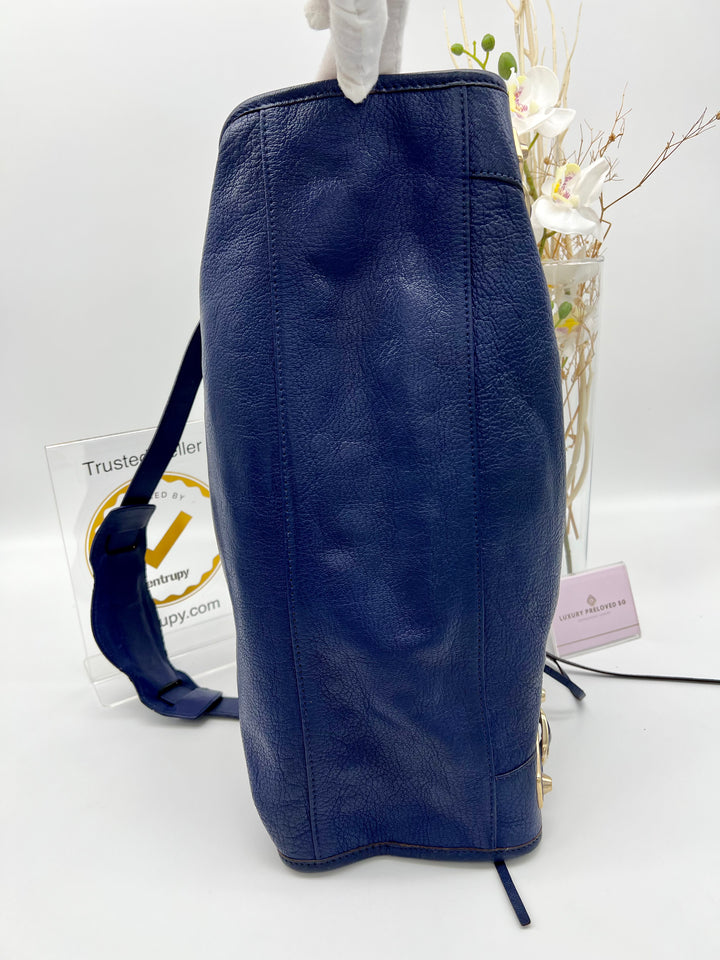 Balenciaga Bleu Lavande Classic Metallic Edge City Bag