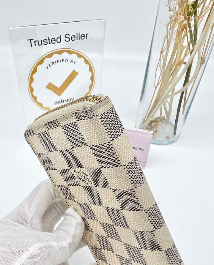 LOUIS VUITTON AZUR CLEMENCE LONG ZIP WALLET