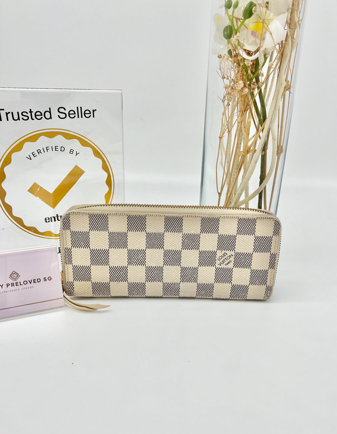 LOUIS VUITTON AZUR CLEMENCE LONG ZIP WALLET