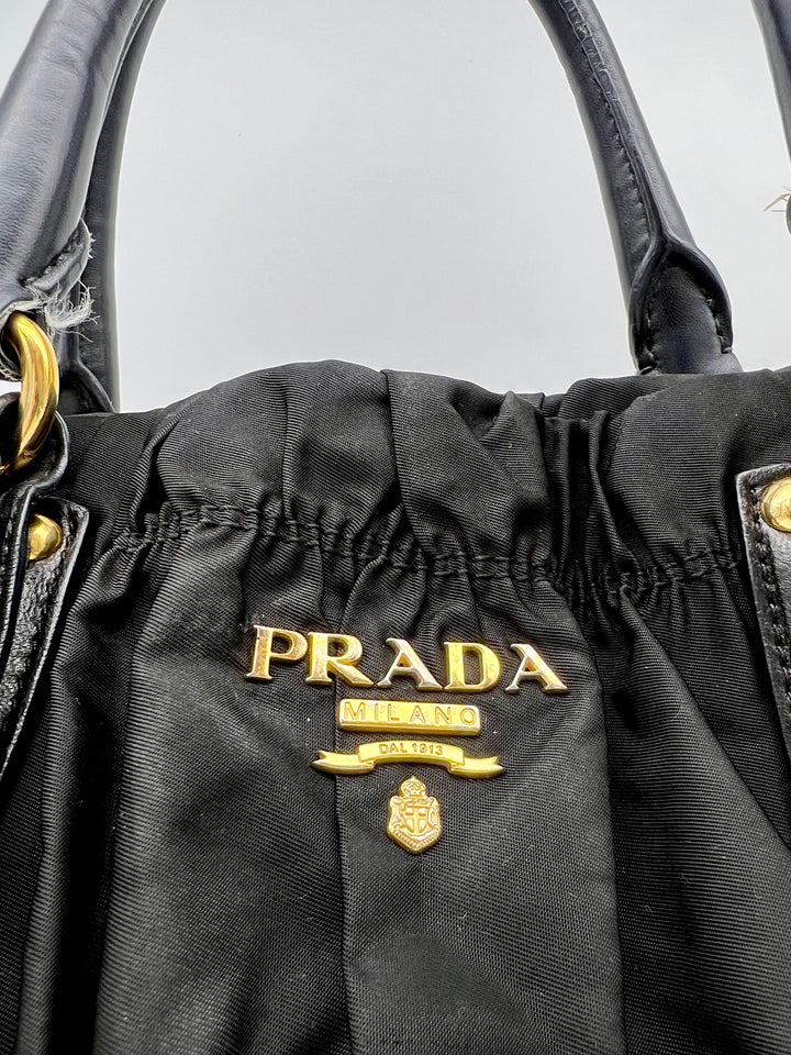 PRADA GAUFRE SHOPPING TOTE BAG