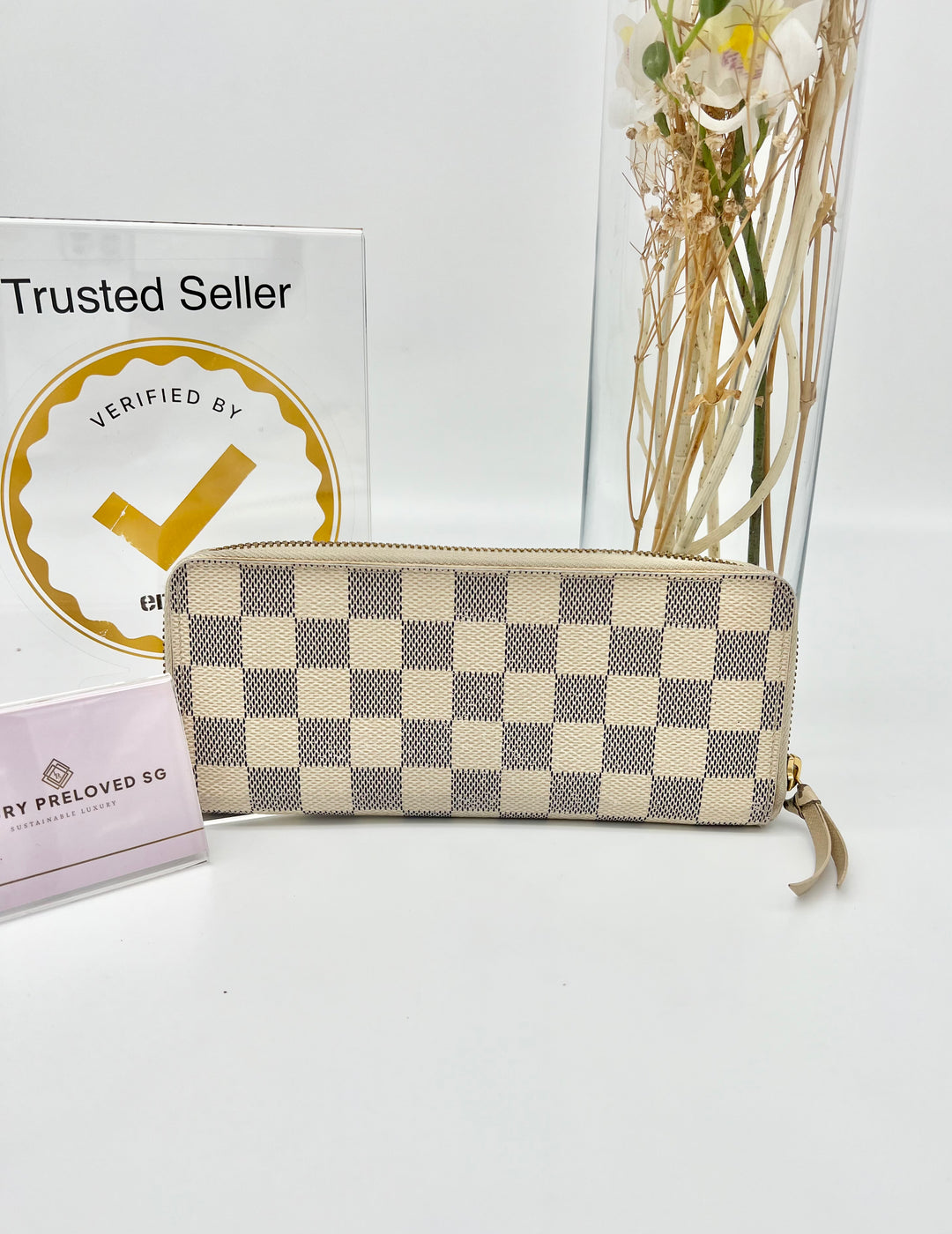 LOUIS VUITTON AZUR CLEMENCE LONG ZIP WALLET