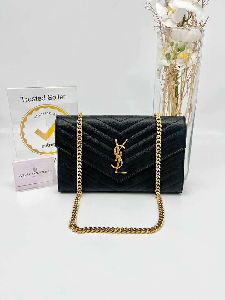 YVES SAINT LAURENT WALLET ON CHAIN