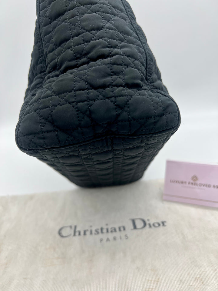 CHRISTIAN LADY DIOR VINTAGE CANVAS SMALL