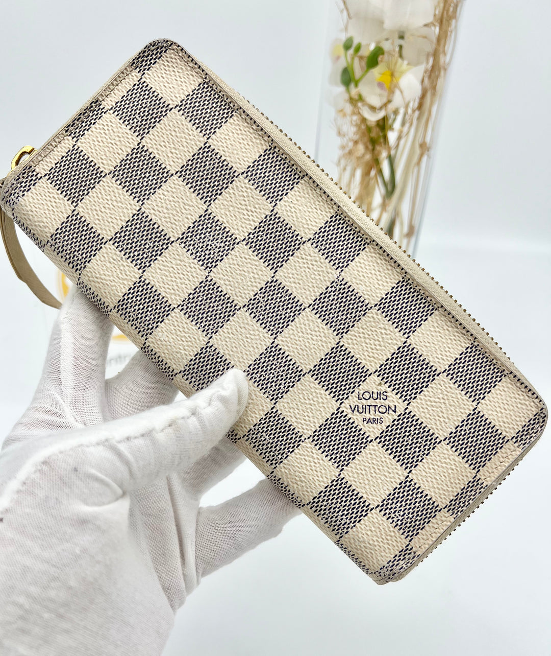 LOUIS VUITTON AZUR CLEMENCE LONG ZIP WALLET