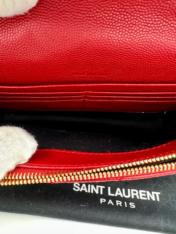 YVES SAINT LAURENT ENVELOPE WALLET ON CHAIN