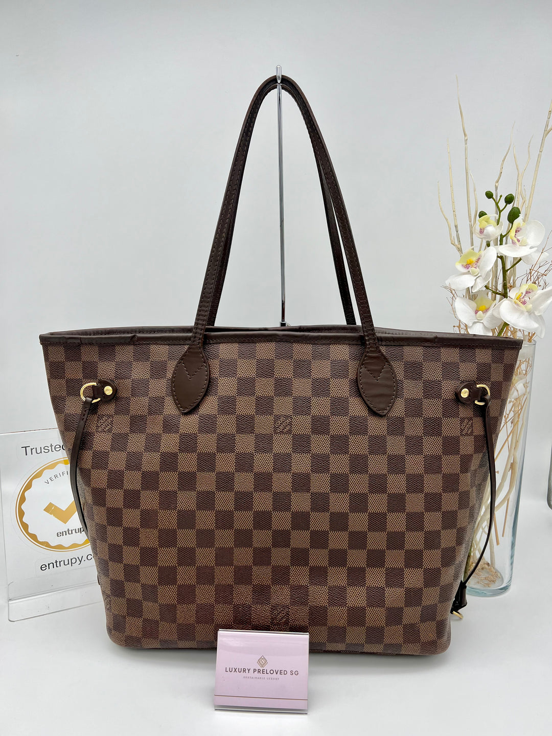 LOUIS VUITTON NEVERFULL MM DAMIER EBENE