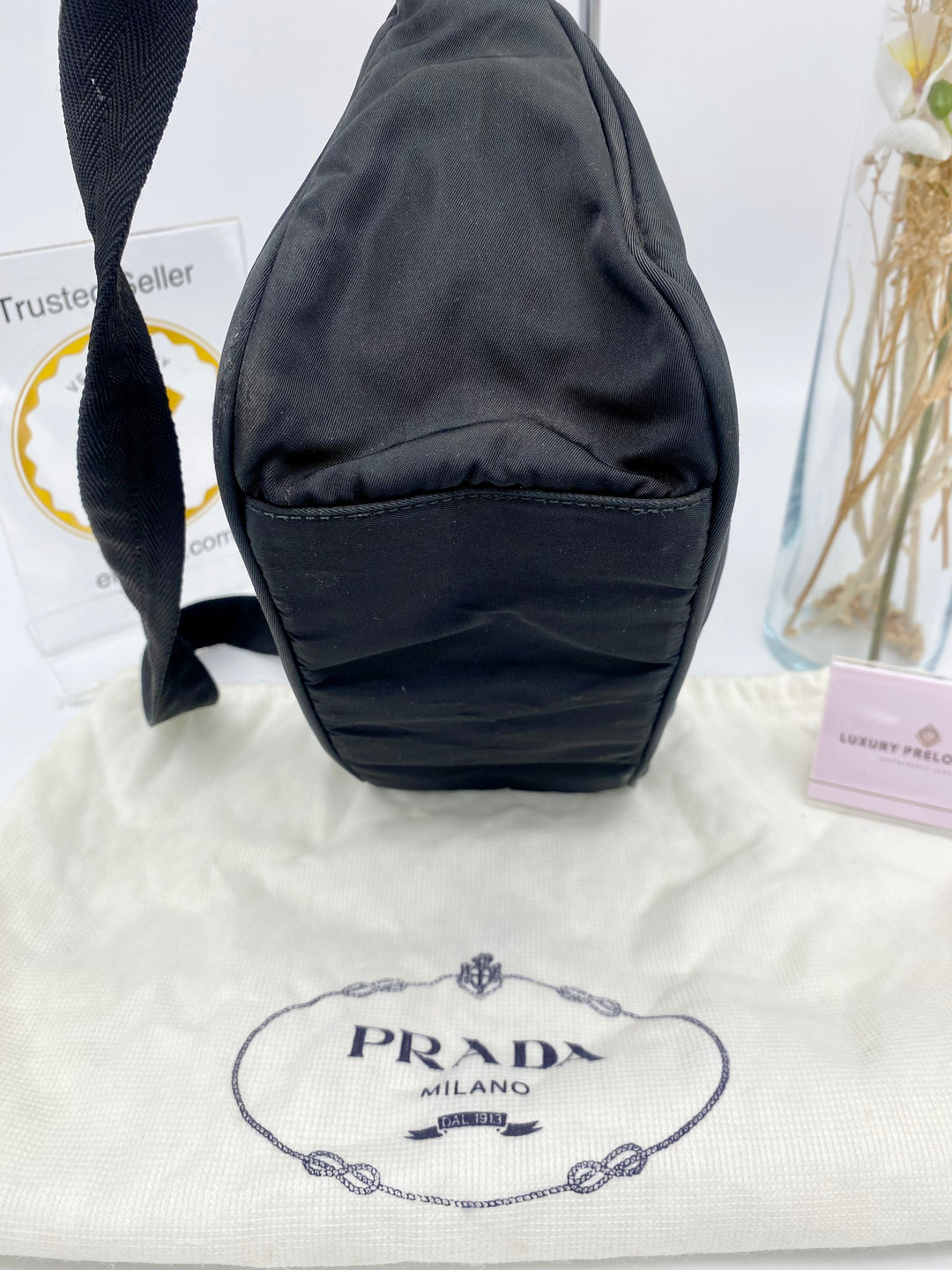 PRADA NYLON CANVAS SHOULDER BAG