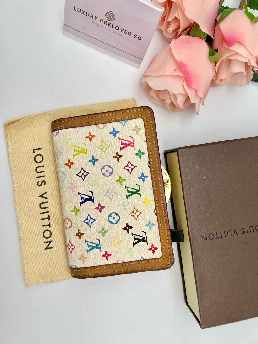 LOUIS VUITTON MULTI COLOUR KISSLOCK WALLET MONOGRAM