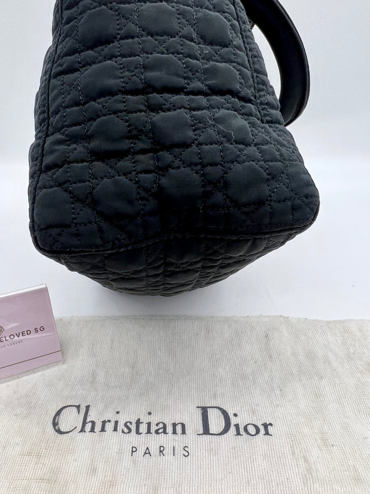 CHRISTIAN LADY DIOR VINTAGE CANVAS SMALL