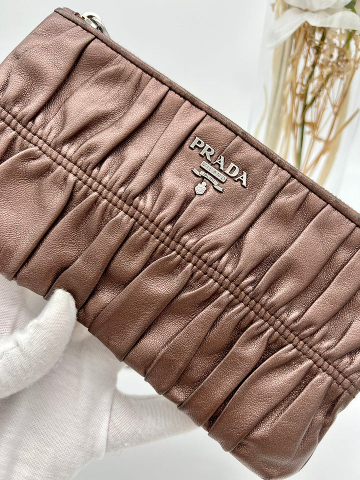 PRADA NAPPA LEATHER CLUTCH