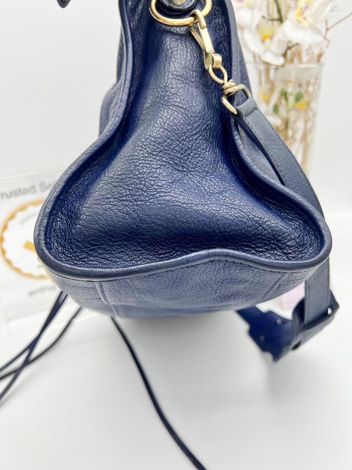 Balenciaga Bleu Lavande Classic Metallic Edge City Bag