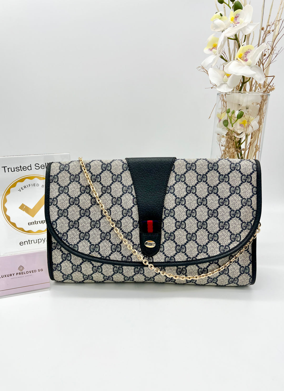 GUCCI VINTAGE OPHIDIA CLUTCH