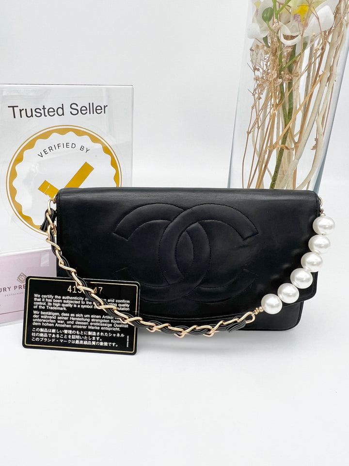 CHANEL LAMBSKIN TIMELESS CLUTCH