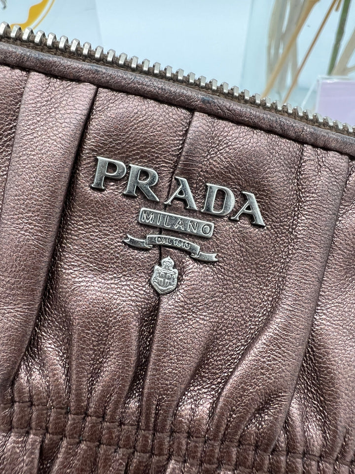 PRADA NAPPA LEATHER CLUTCH