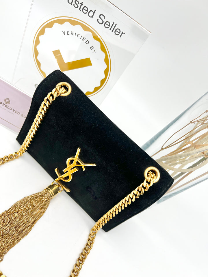 YVES SAINT LAURENT SMALL KATE WOC SUEDE