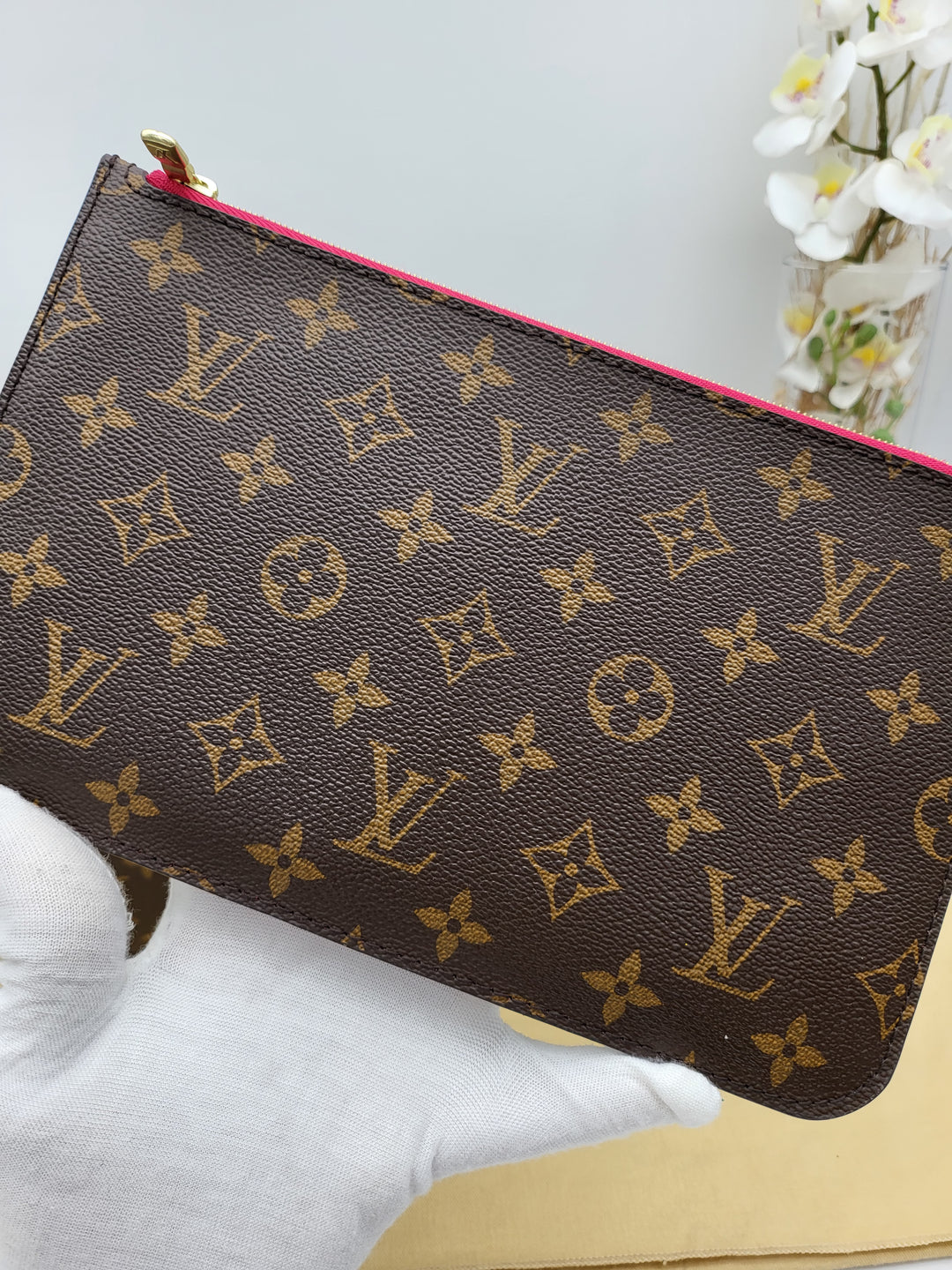 LOUIS VUITTON NEVERFULL MM MONOGR W/ POUCH ( RFID )