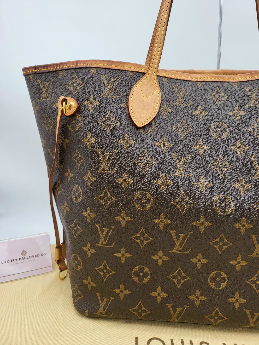 LOUIS VUITTON NEVERFULL MM MONOGR W/ POUCH ( RFID )