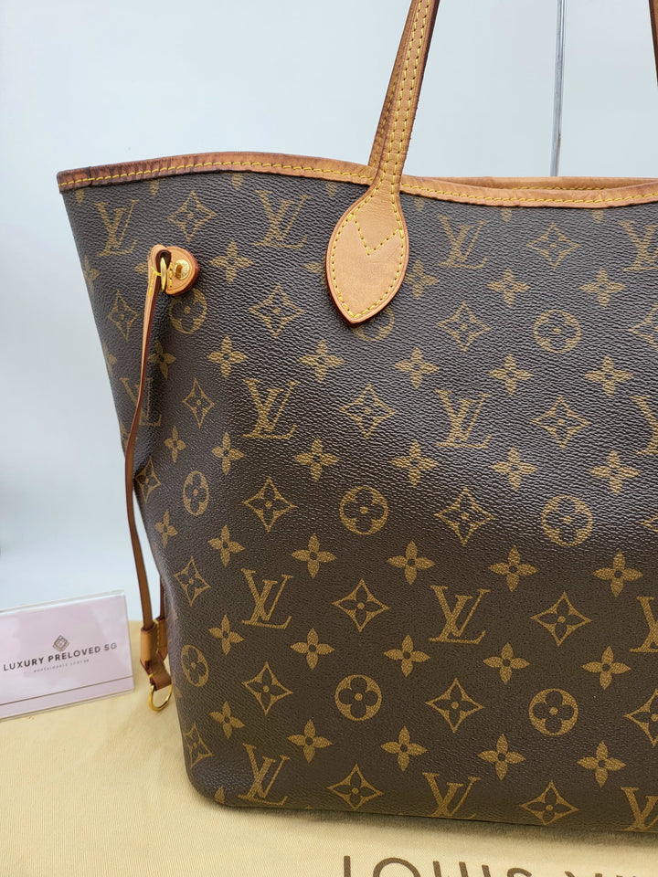 LOUIS VUITTON NEVERFULL MM MONOGR W/ POUCH ( RFID )
