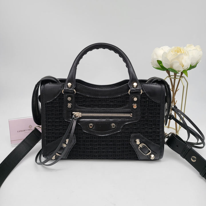 Balenciaga Mesh black SHW City Bag mini