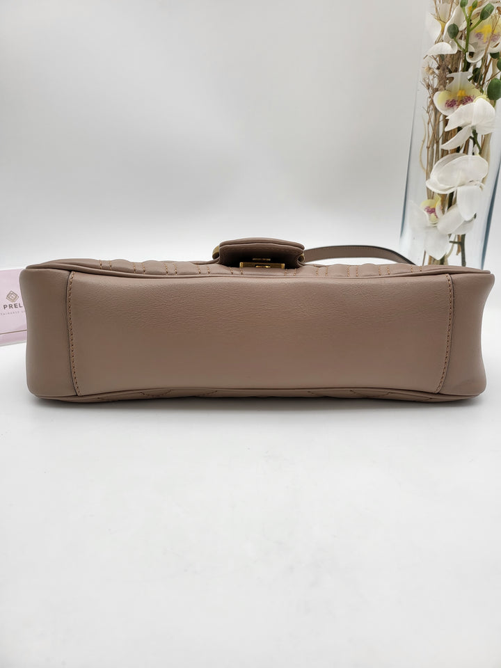 GUCCI MARMONT QUILTED GHW SHOULDER BAG