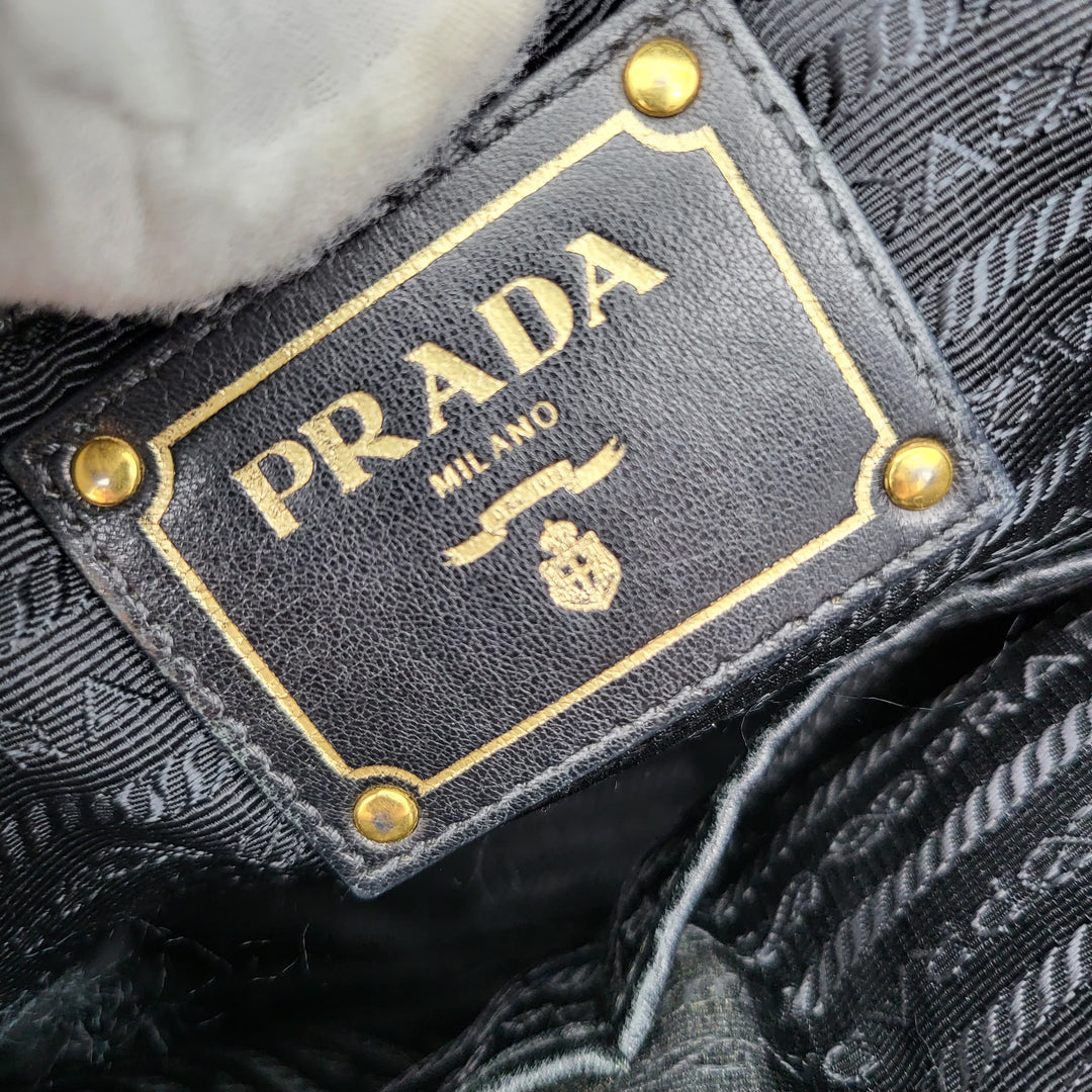 PRADA GAUFRE SHOPPING TOTE BAG