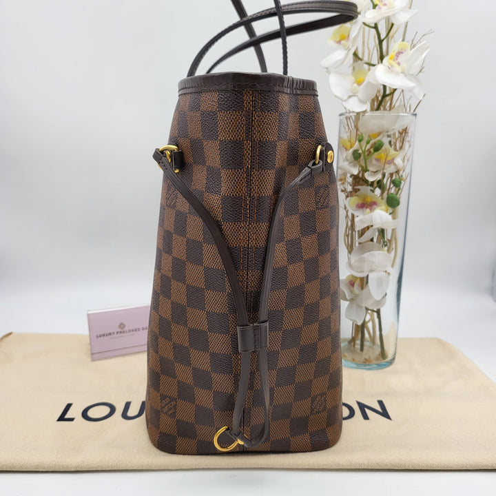 LOUIS VUITTON NEVERFULL MM DAMIER W/ POUCH