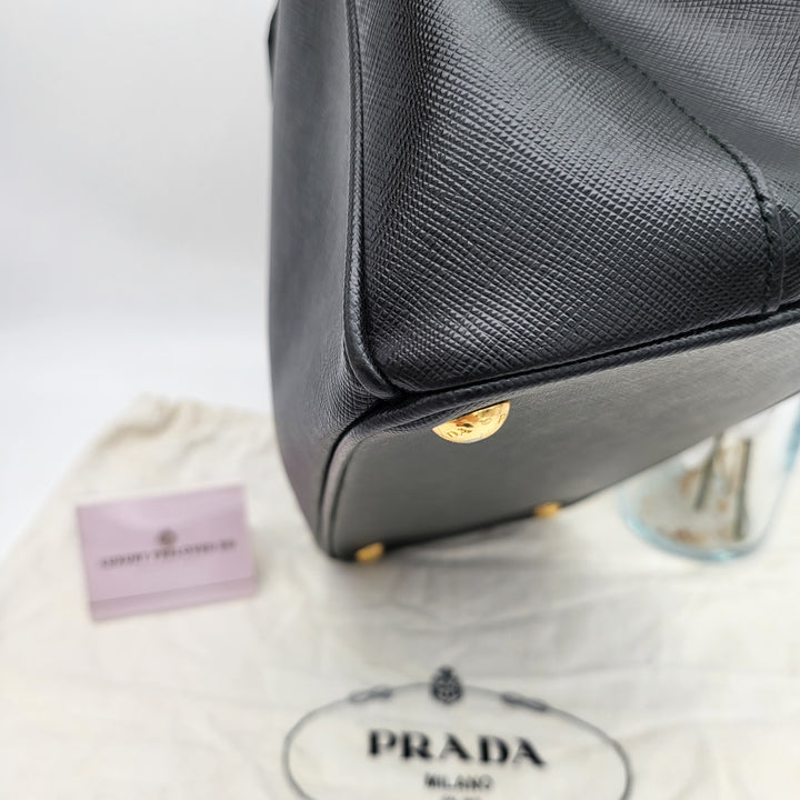 PRADA SAFFIANO DOUBLE ZIP