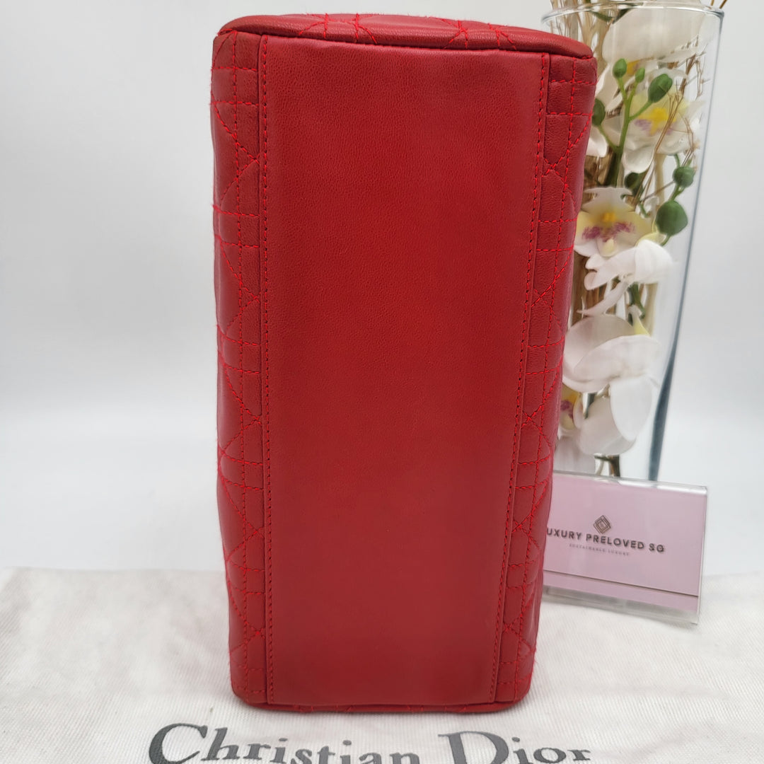 CHRISTIAN DIOR LADY DIOR MEDIUM LAMBSKIN