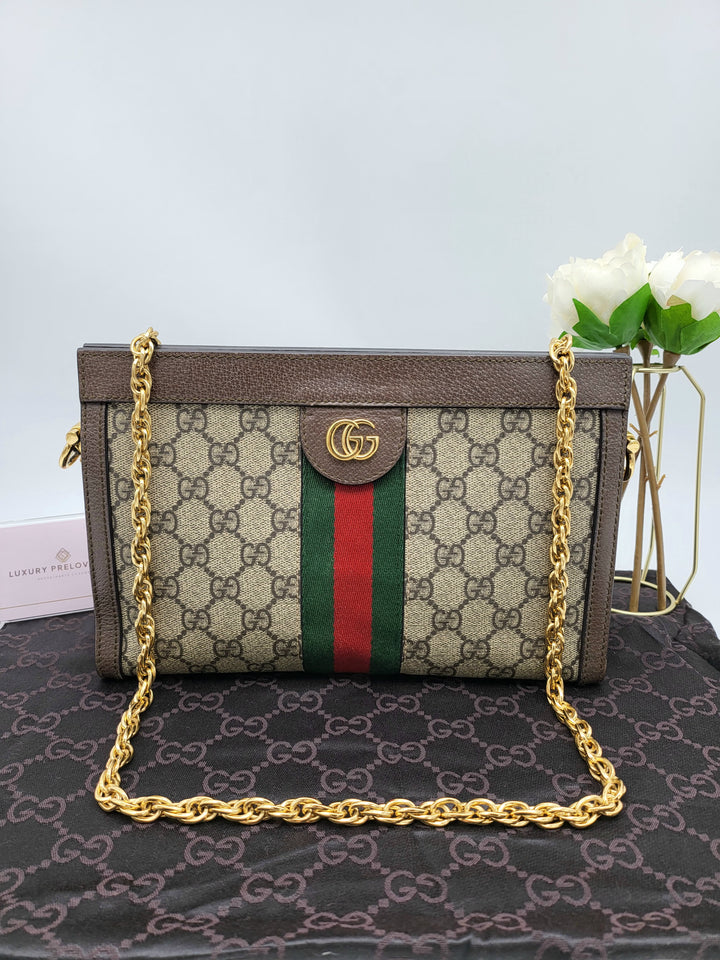 GUCCI OPHIDIA CLUTCH CHAINSLING BAG
