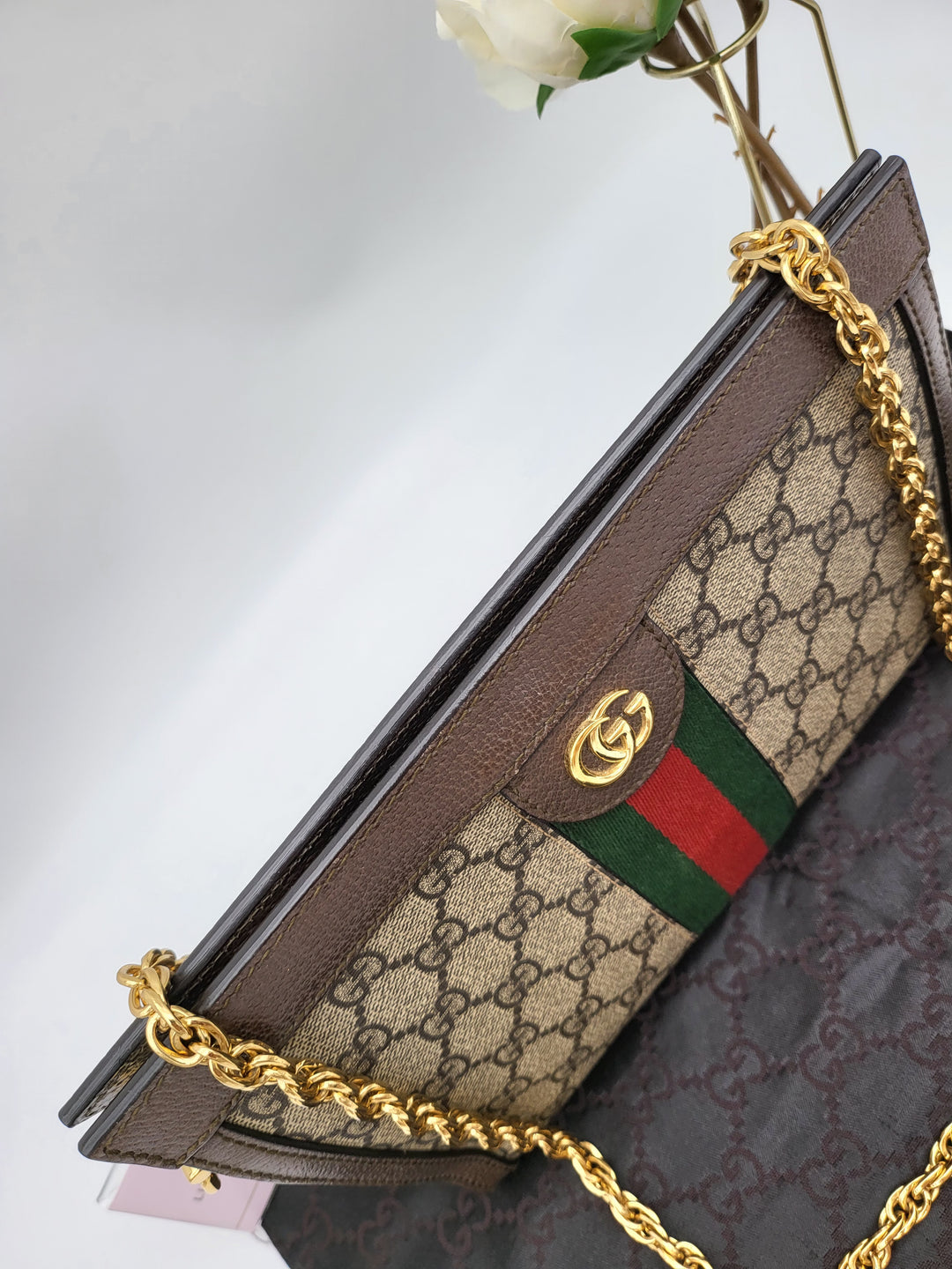 GUCCI OPHIDIA CLUTCH CHAINSLING BAG