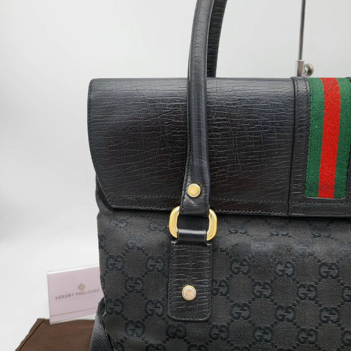 GUCCI OPHIDIA CANVAS SHOULDER BAG