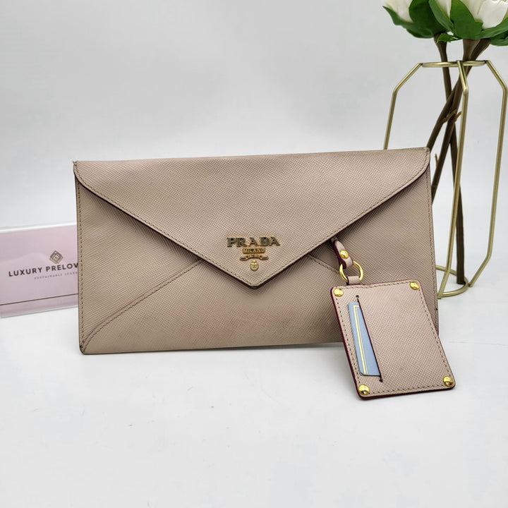 PRADA SAFFIANO ENVELOPE WALLET POUCH